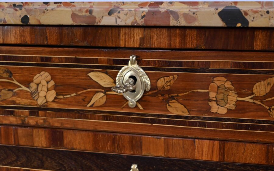 Petit Secrétaire en Acajou et Amarante, époque Louis XVI – XVIIIe – Image 11