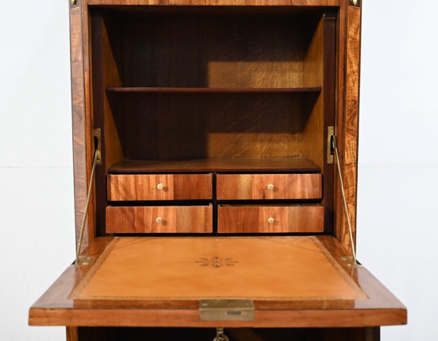 Petit Secrétaire en Acajou et Amarante, époque Louis XVI – XVIIIe – Image 23