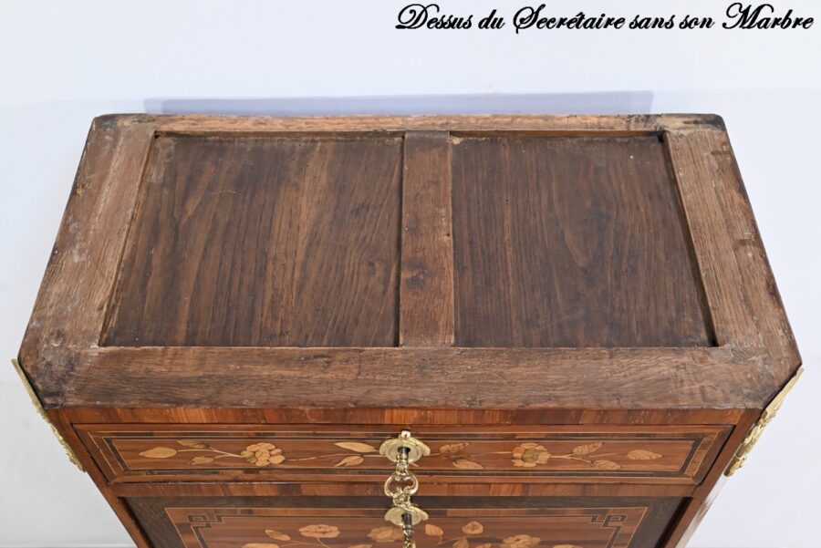 Petit Secrétaire en Acajou et Amarante, époque Louis XVI – XVIIIe – Image 44