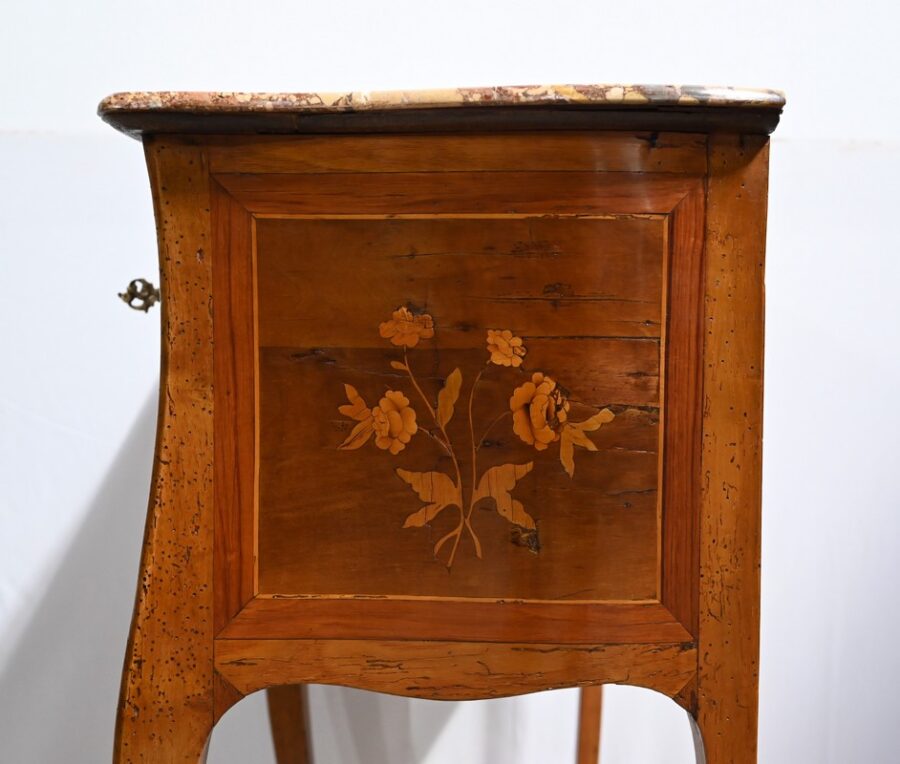 Petite Table Chiffonnière en Bois de Rose et Noyer, style Louis XV – 2ème Moitié XIXe – Image 17