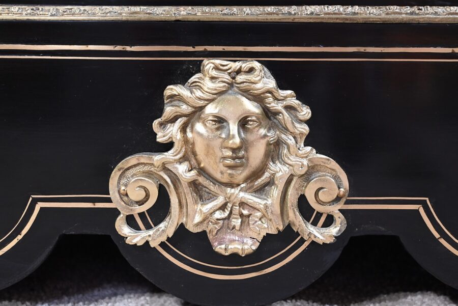 Petite Vitrine en Laiton et Poirier Noirci, époque Napoléon III – Milieu XIXe – Image 21