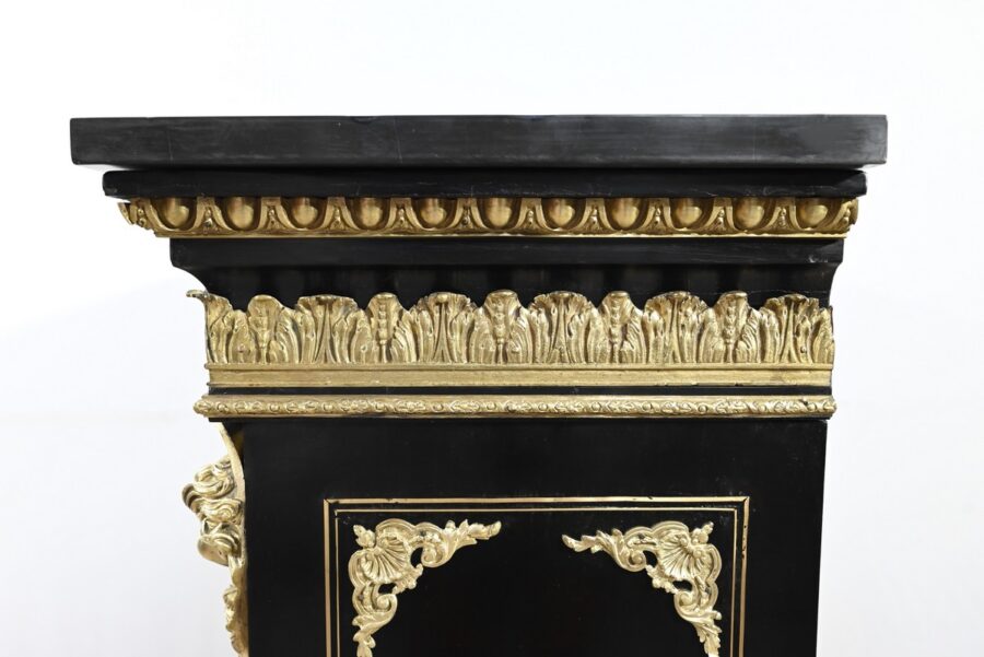 Petite Vitrine en Laiton et Poirier Noirci, époque Napoléon III – Milieu XIXe – Image 28