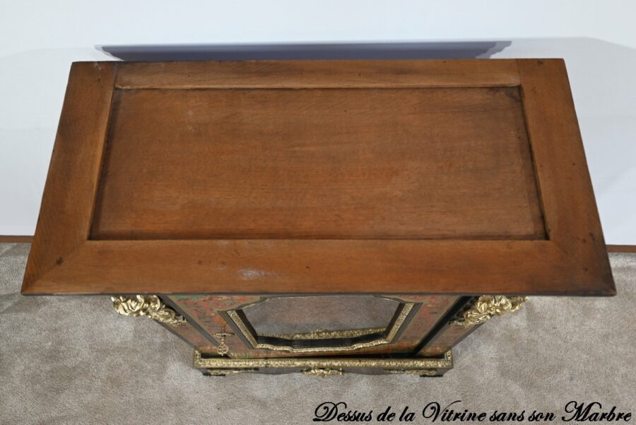 Petite Vitrine en Laiton et Poirier Noirci, époque Napoléon III – Milieu XIXe – Image 37