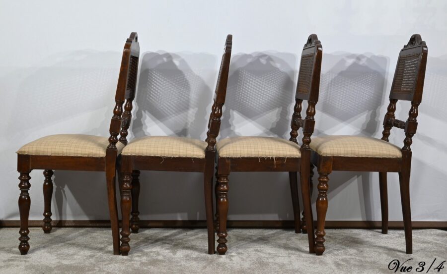 Suite de 4 Chaises en Chêne, époque Louis Philippe – 2ème partie XIXe – Image 21