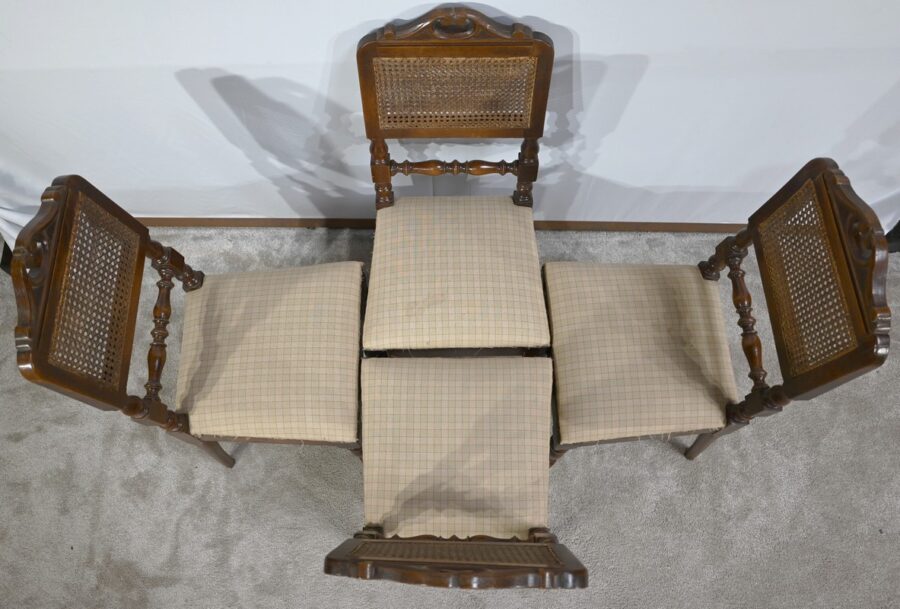 Suite de 4 Chaises en Chêne, époque Louis Philippe – 2ème partie XIXe – Image 4