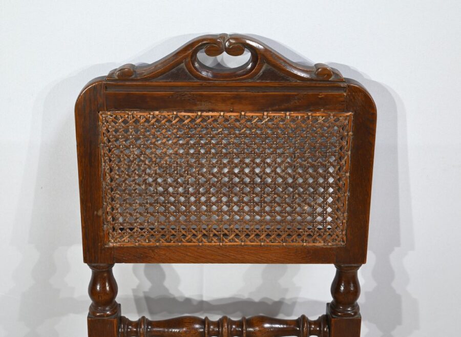 Suite de 4 Chaises en Chêne, époque Louis Philippe – 2ème partie XIXe – Image 6