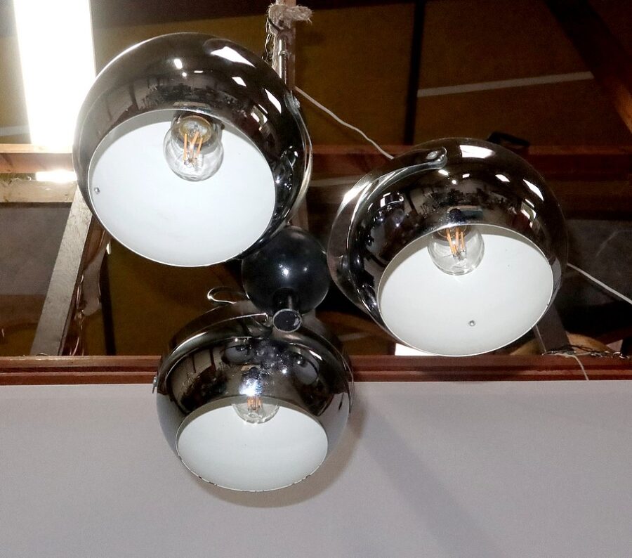 Suspension Eyeball en Métal Chromé – 1960 – Image 10