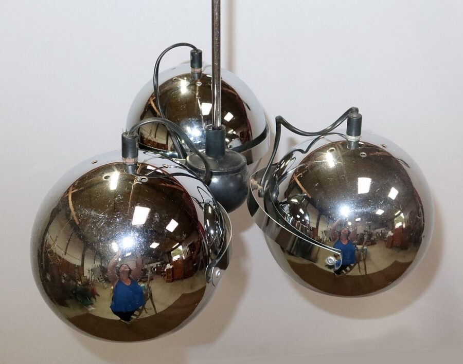 Suspension Eyeball en Métal Chromé – 1960 – Image 11