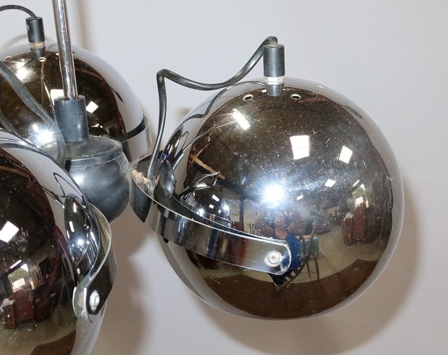 Suspension Eyeball en Métal Chromé – 1960 – Image 12