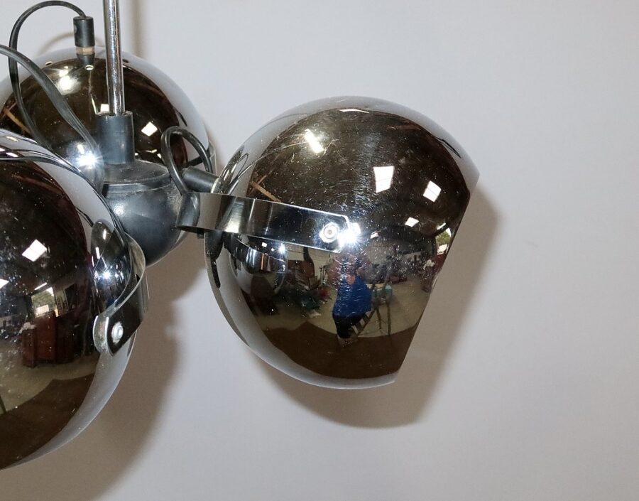 Suspension Eyeball en Métal Chromé – 1960 – Image 13