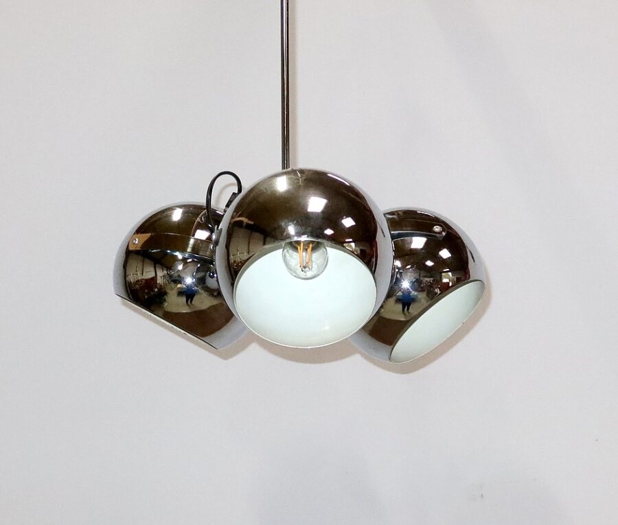 Suspension Eyeball en Métal Chromé – 1960 – Image 5