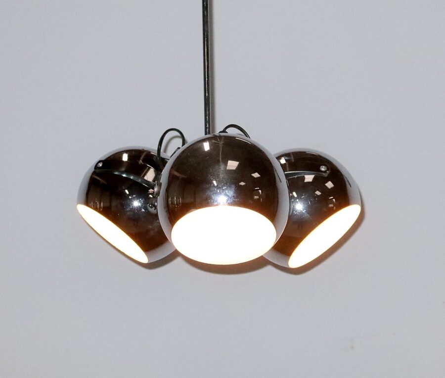 Suspension Eyeball en Métal Chromé – 1960 – Image 7