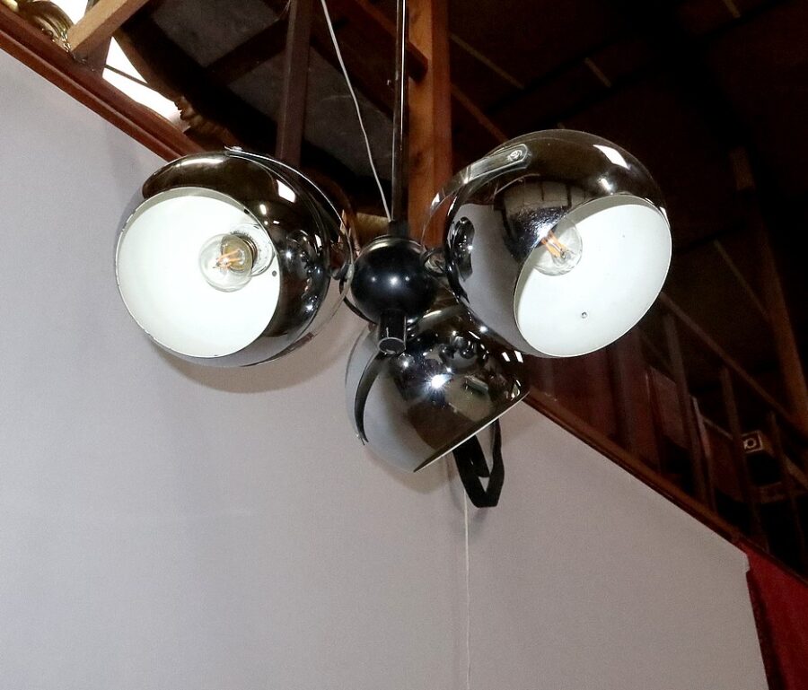 Suspension Eyeball en Métal Chromé – 1960 – Image 9