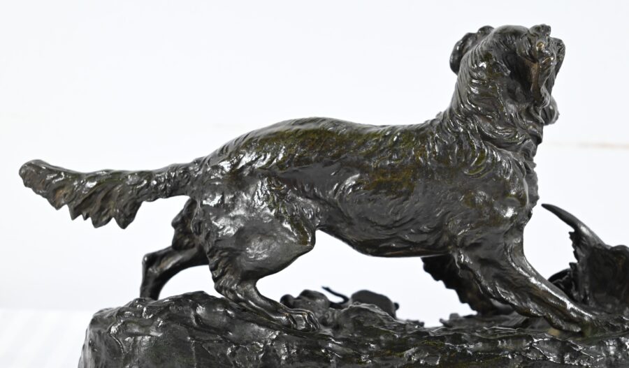 Bronze « Chien Épagneul », signé P-J.Mêne – Milieu XIXe – Image 14
