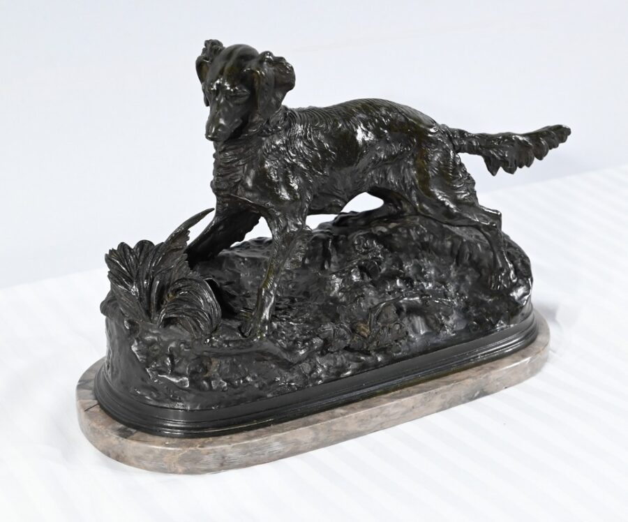 Bronze « Chien Épagneul », signé P-J.Mêne – Milieu XIXe – Image 2