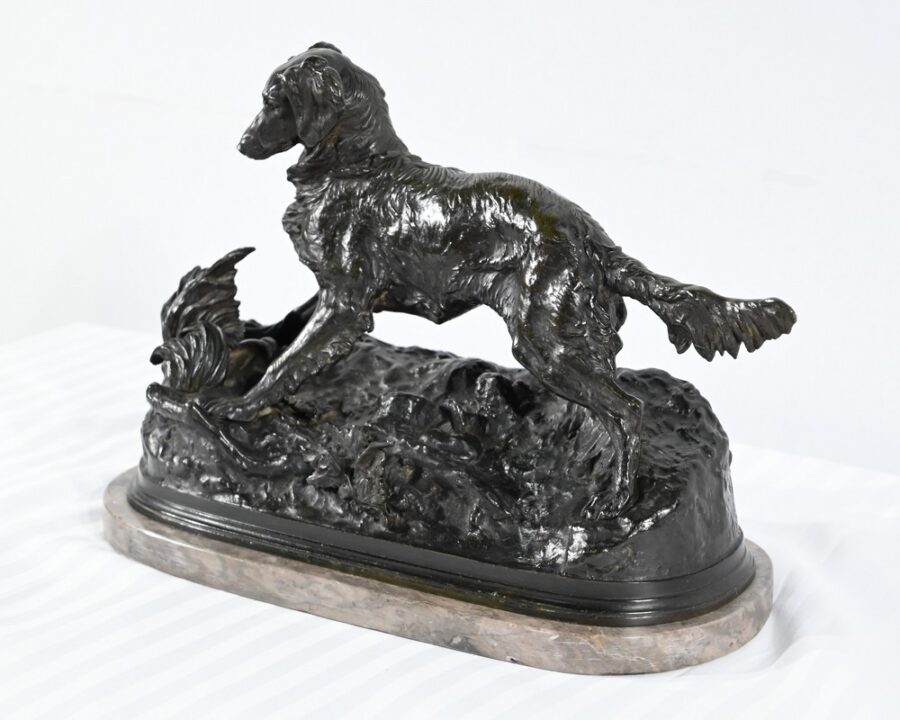 Bronze « Chien Épagneul », signé P-J.Mêne – Milieu XIXe – Image 3