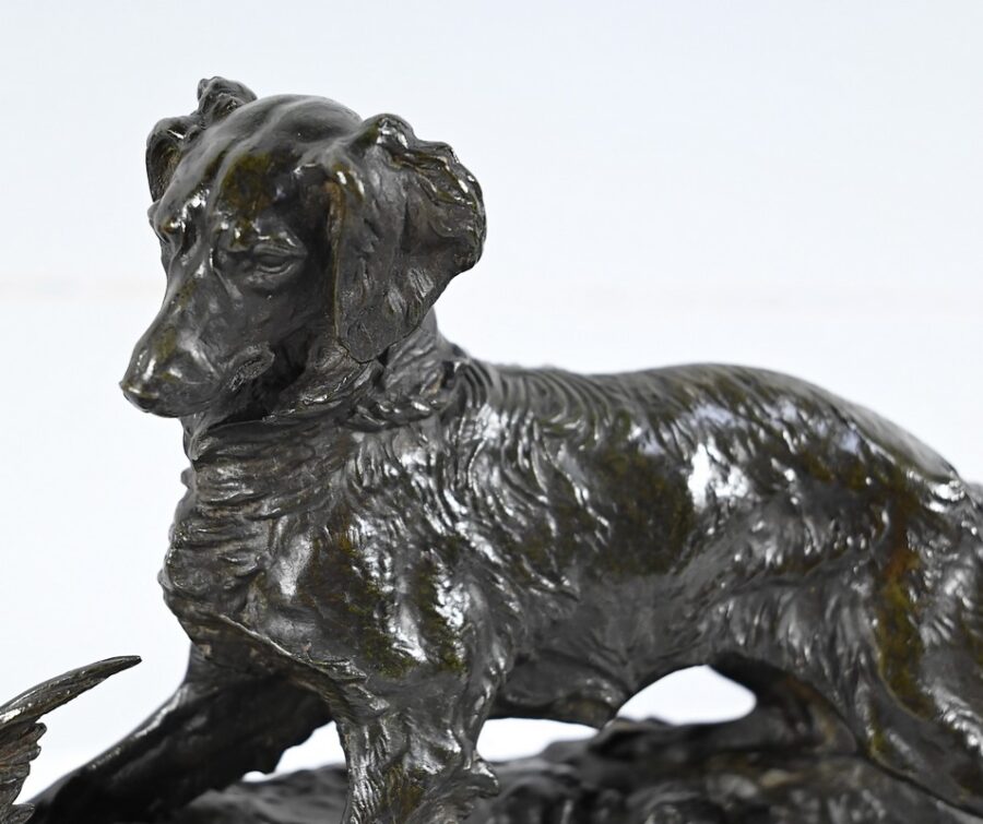 Bronze « Chien Épagneul », signé P-J.Mêne – Milieu XIXe – Image 6