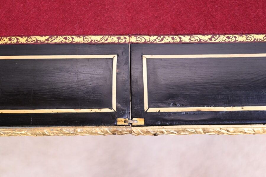 Console Table de Jeux en Bois Noirci, époque Napoléon III – Milieu XIXe – Image 26