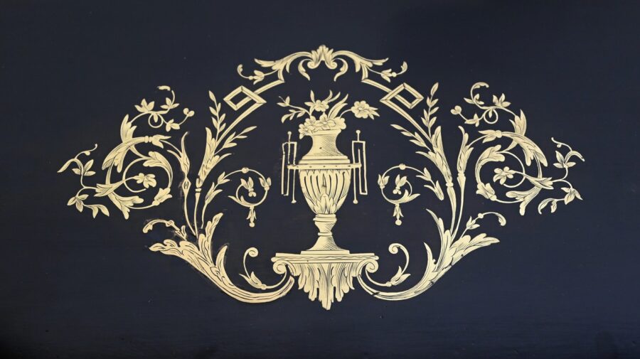 Console Table de Jeux en Bois Noirci, époque Napoléon III – Milieu XIXe – Image 6