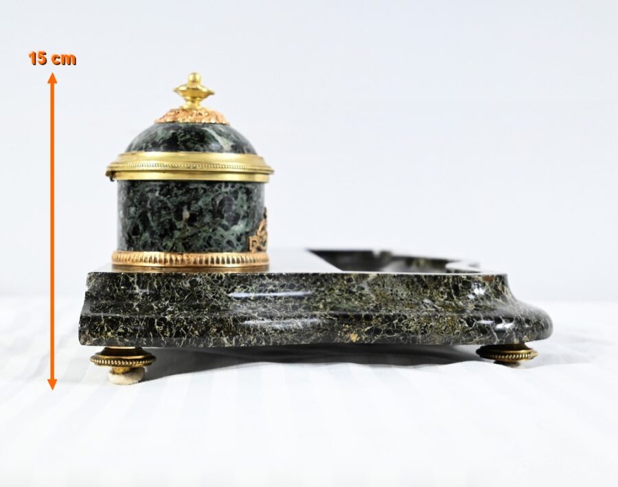 Encrier en Marbre et Bronze, style Empire – 1ère Partie XIXe – Image 19