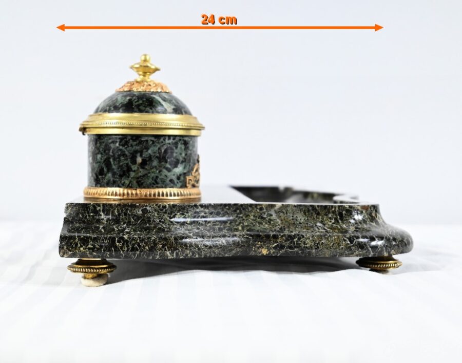 Encrier en Marbre et Bronze, style Empire – 1ère Partie XIXe – Image 20