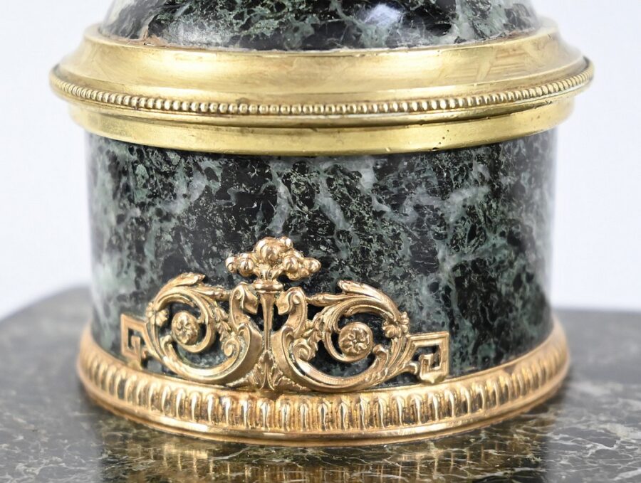 Encrier en Marbre et Bronze, style Empire – 1ère Partie XIXe – Image 8