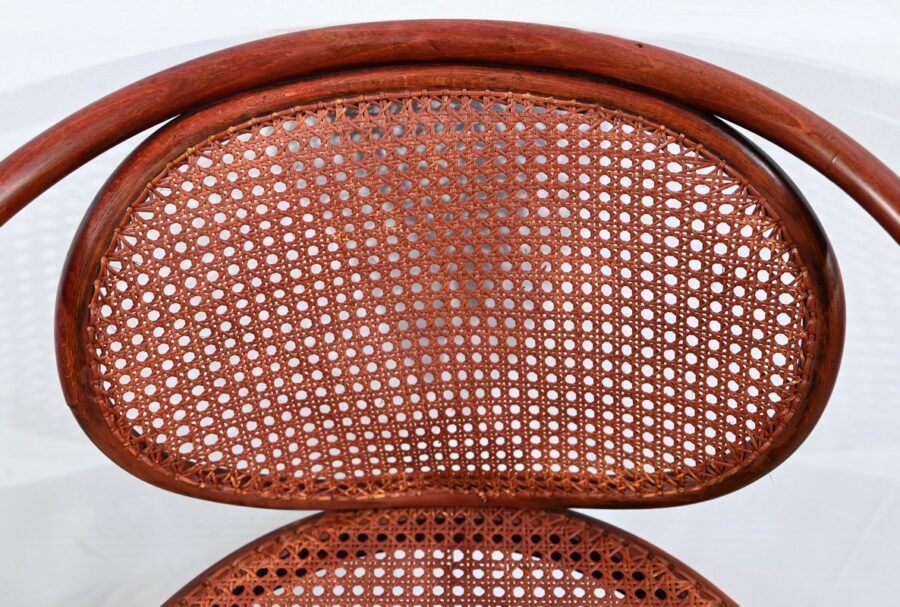 Fauteuil de Bureau en Hêtre, esprit Thonet – Début XXe – Image 6