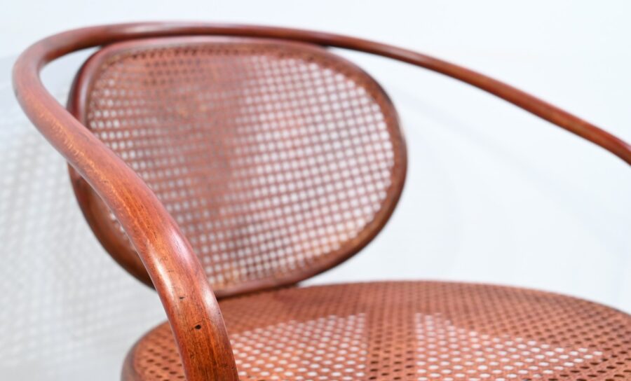 Fauteuil de Bureau en Hêtre, esprit Thonet – Début XXe – Image 8