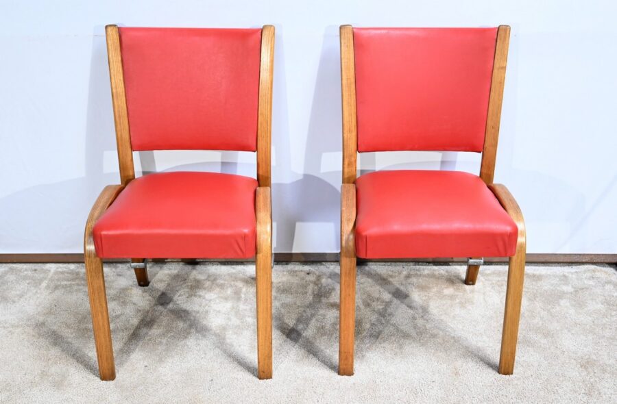 Paire de Chaises « Bow Wood », signée H.Steiner – 1950