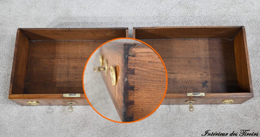 Petite Commode Sauteuse en Acajou et Bois de Rose, époque Louis XVI – XVIIIe – Image 23