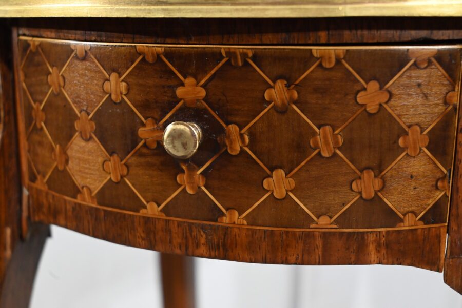 Petite Table de Salon en Bois de Rose et Acajou, style Louis XV/Louis XVI – Début XXe – Image 12