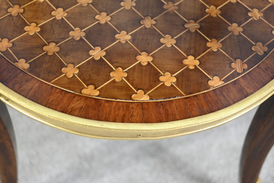 Petite Table de Salon en Bois de Rose et Acajou, style Louis XV/Louis XVI – Début XXe – Image 14