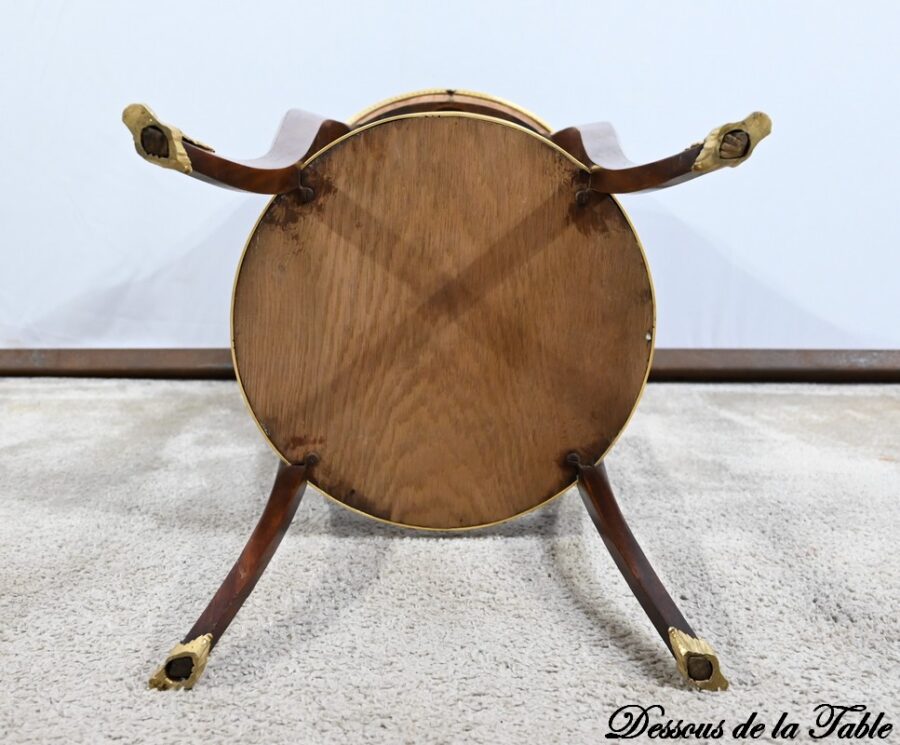 Petite Table de Salon en Bois de Rose et Acajou, style Louis XV/Louis XVI – Début XXe – Image 30