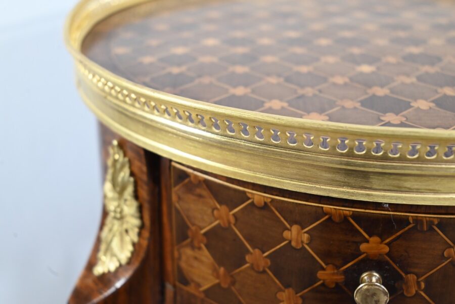 Petite Table de Salon en Bois de Rose et Acajou, style Louis XV/Louis XVI – Début XXe – Image 9