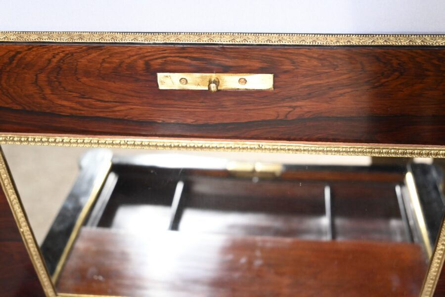 Petite Table en Poirier Noirci et Loupe de Thuya, style Louis XVI, époque Napoléon III – Milieu XIXe – Image 33