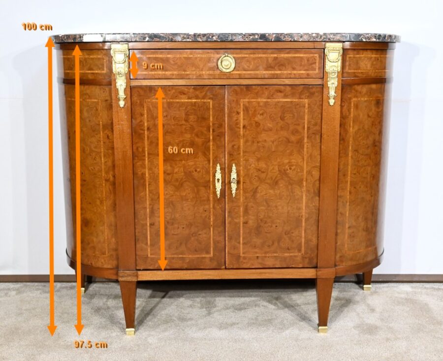 Buffet en Loupe de Thuya et Acajou, style Louis XVI - 2ème partie XIXe – Image 30