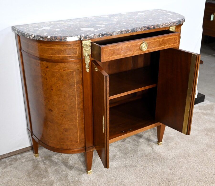 Buffet en Loupe de Thuya et Acajou, style Louis XVI - 2ème partie XIXe – Image 4