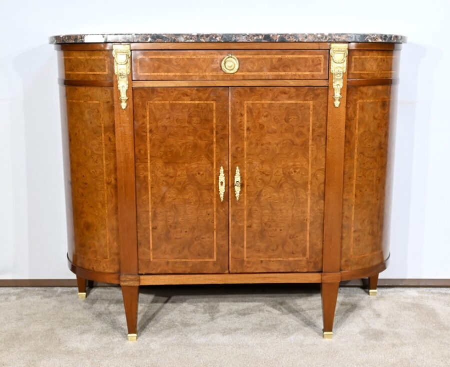 Buffet en Loupe de Thuya et Acajou, style Louis XVI - 2ème partie XIXe – Image 8