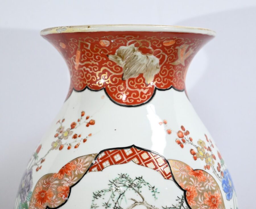 Grand Vase en Porcelaine Japonaise – Fin XIXe – Image 6