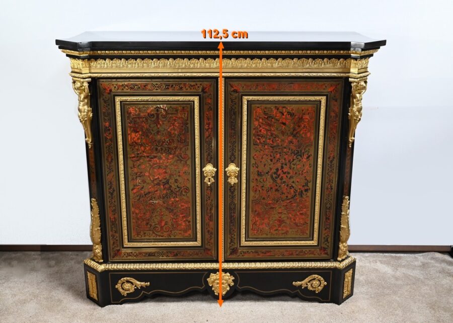 Meuble d’Appui en Poirier Noirci, esprit Boulle, époque Napoléon III – Milieu XIXe – Image 29