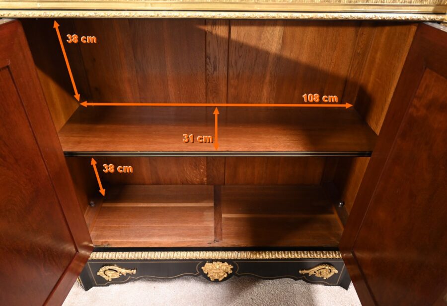 Meuble d’Appui en Poirier Noirci, esprit Boulle, époque Napoléon III – Milieu XIXe – Image 30