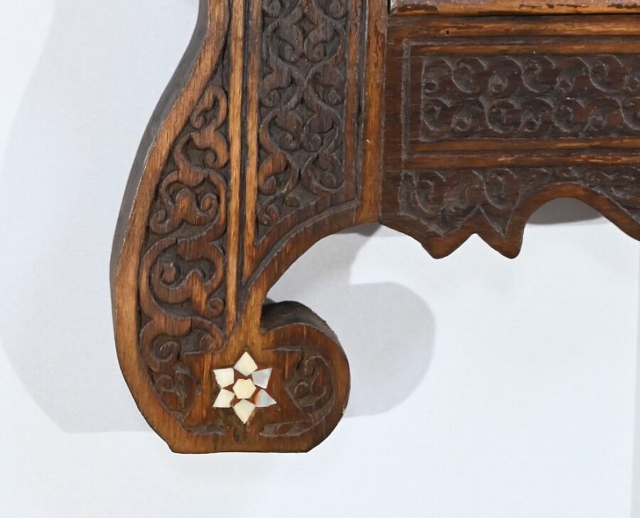 Miroir Syrien en Noyer – Début XXe – Image 12