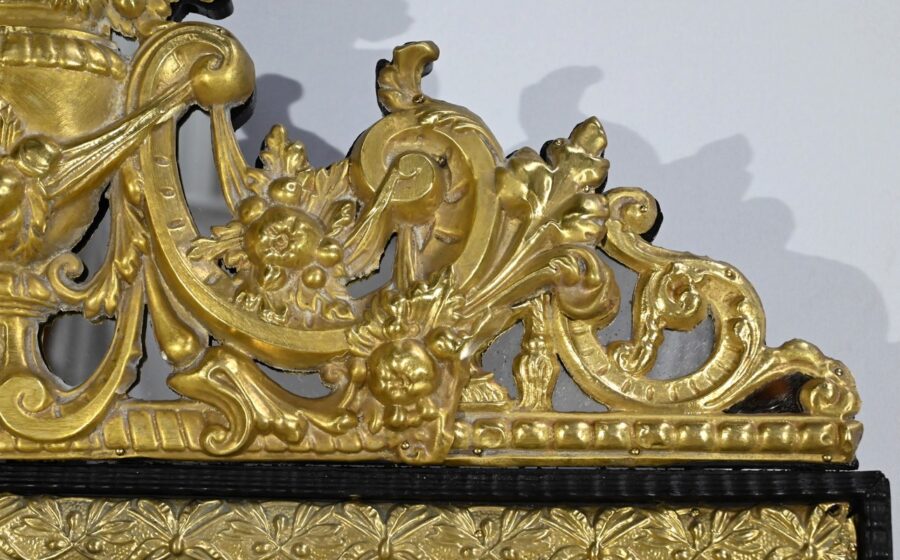Miroir à Parcloses en Laiton, époque Napoléon III – Milieu XIXe – Image 8