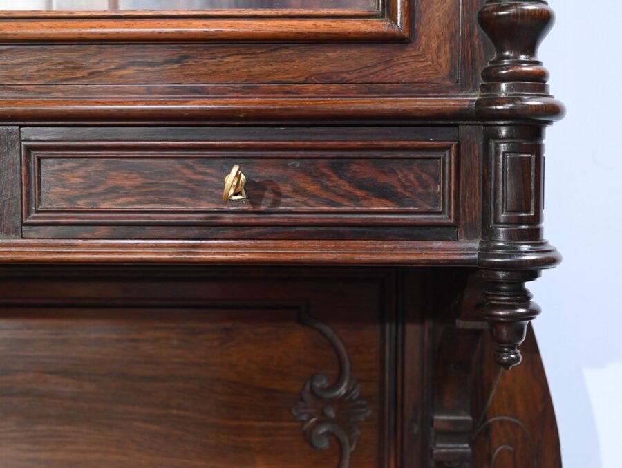 Petit Bureau Vitrine en Palissandre, époque Napoléon III - Milieu XIXe – Image 19