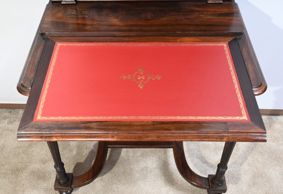 Petit Bureau Vitrine en Palissandre, époque Napoléon III - Milieu XIXe – Image 23