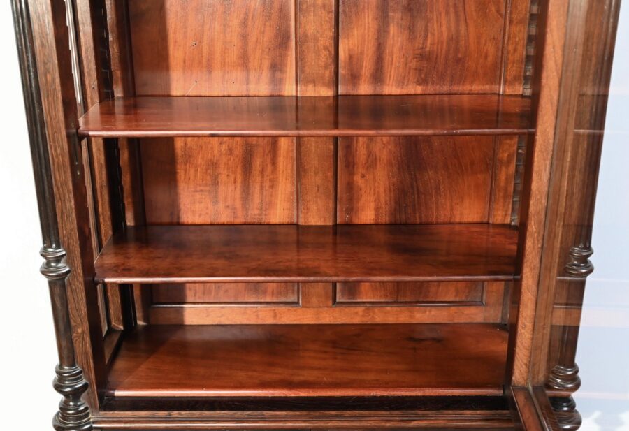 Petit Bureau Vitrine en Palissandre, époque Napoléon III - Milieu XIXe – Image 34