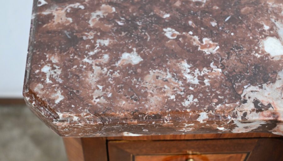 Petite Commode en Bois de Rose et Acajou, Transition Louis XV/Louis XVI - 2ème Partie XIXe – Image 7