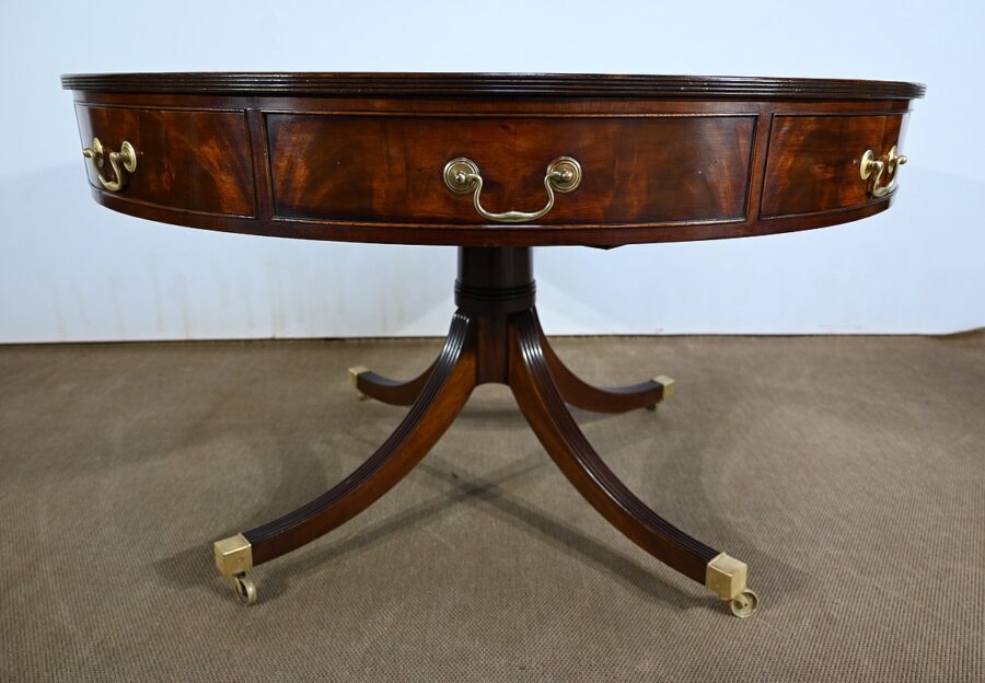 Table Tambour Tournante en Acajou, style Regency, Angleterre – 2ème moitié XIXe – Image 11