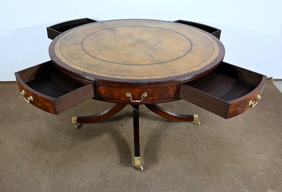 Table Tambour Tournante en Acajou, style Regency, Angleterre – 2ème moitié XIXe – Image 16