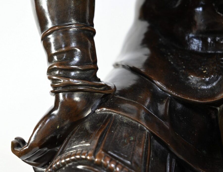 Bronze « Laurent de Médicis » d’après Michel Ange, école du XIXe – Milieu XIXe – Image 11